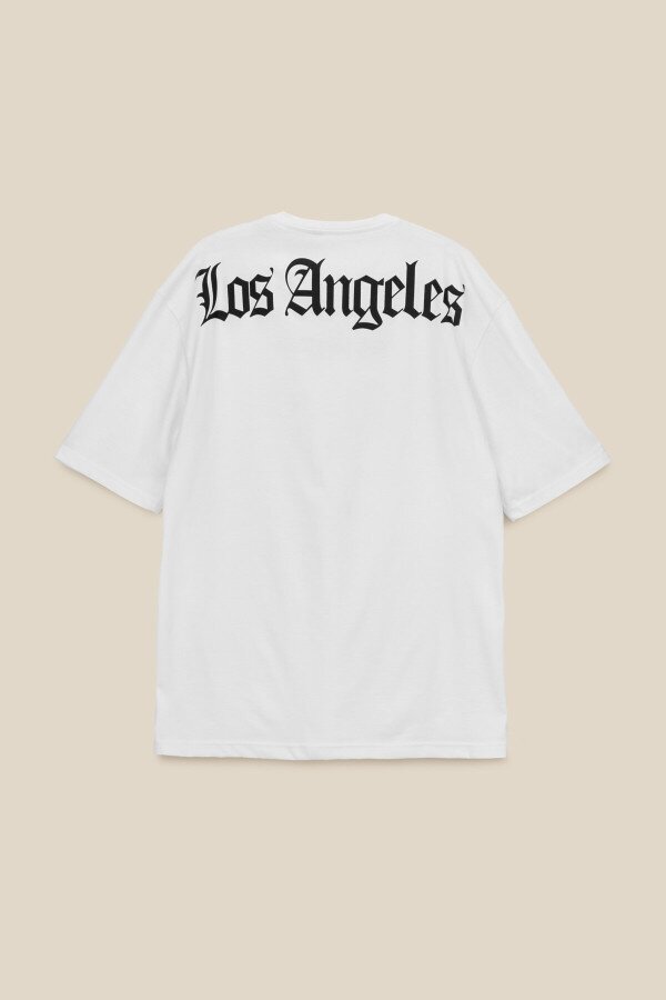 Футболка з принтом Los Angeles чоловіча LAWA P-MB02303 L Білий shop (2000990540607)  Фото №2