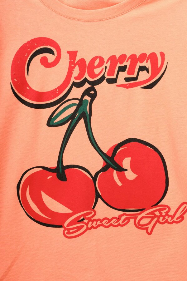 Футболка з принтом жіноча Cherry LAWA P-WB02366 S Персиковий shop (2000990700537)  Фото №6