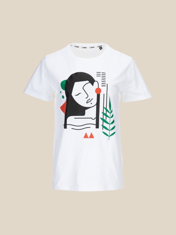 Футболка з принтом жіноча LAWA P-WB02360 XL Білий shop (2000990588821)  Фото №4