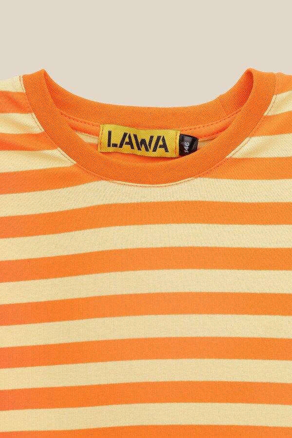 Футболка з візерунком для дівчинки LAWA GBC02403 146 см Помаранчевий shop (2000990722218)  Фото №5