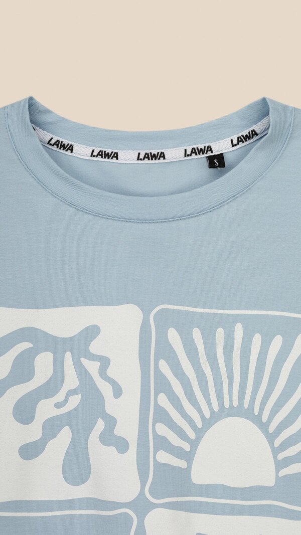 Футболка з принтом California жіноча LAWA P-WB02398 XS Блакитний shop (2000999190797)  Фото №6