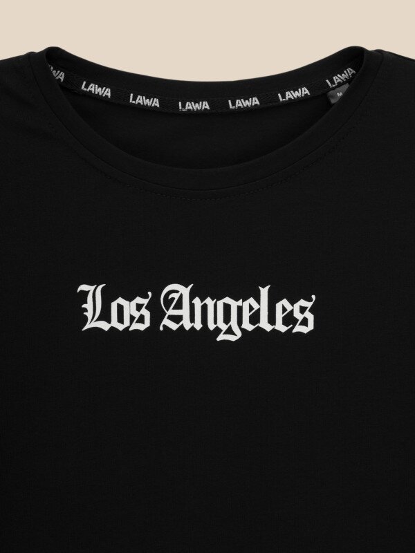 Футболка з принтом Los Angeles чоловіча LAWA P-MB02303 S Чорний shop (2000990565655)  Фото №2