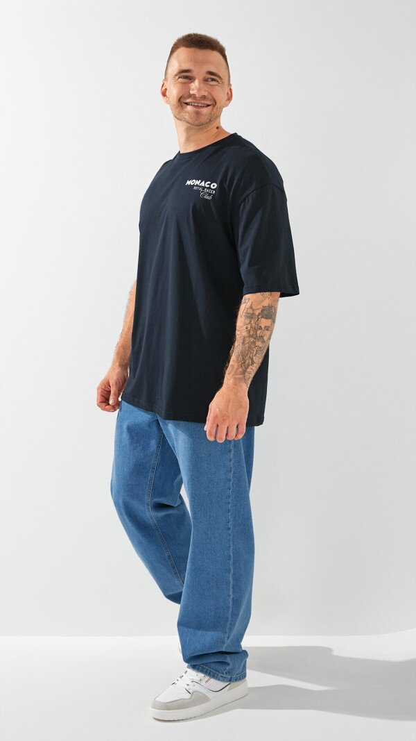 Футболка з принтом чоловіча LAWA P-MB02338 S Темно-синій shop (2000999219672)  Фото №2