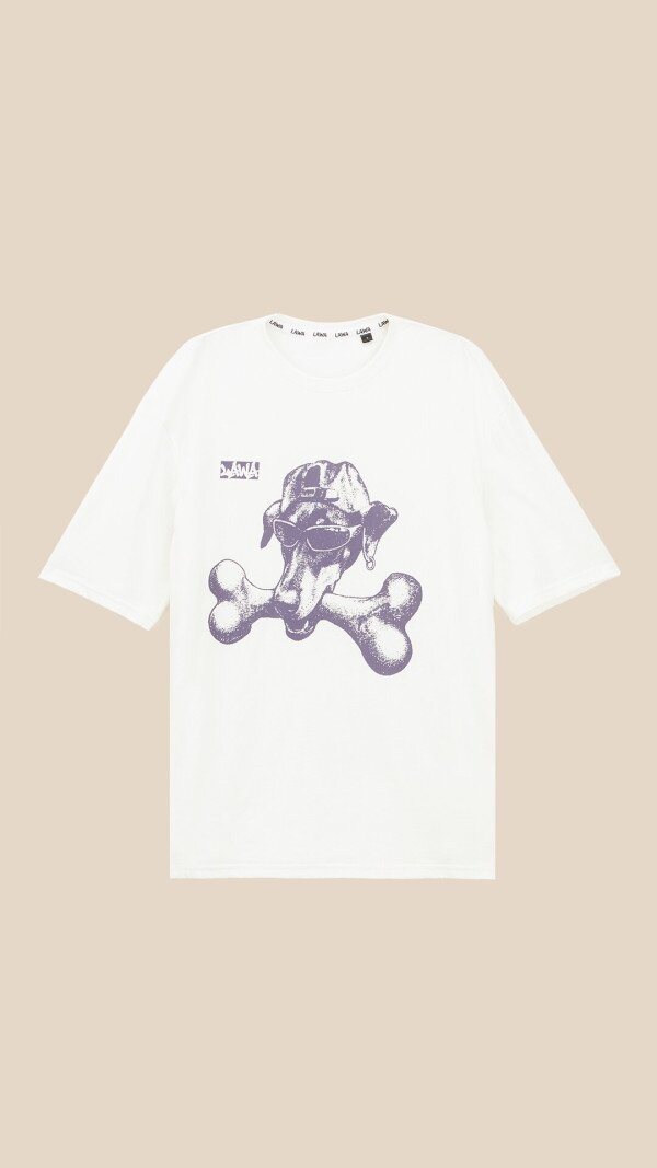 Футболка з принтом чоловіча LAWA P-MB02359 L Молочний shop (2000999456879)  Фото №0