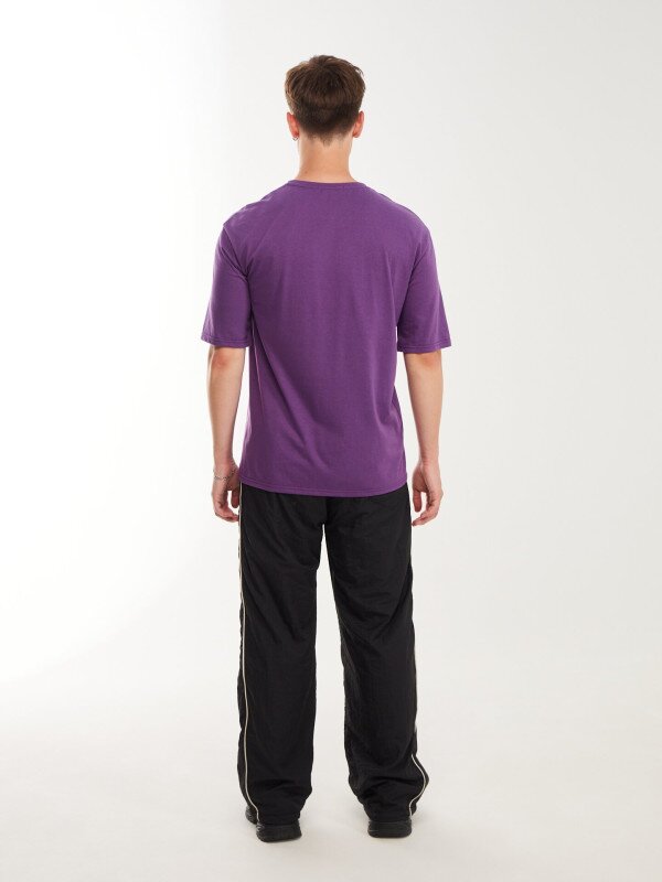 Футболка з принтом чоловіча LAWA P-MB02363 2XL Сливовий shop (2000999576089)  Фото №4