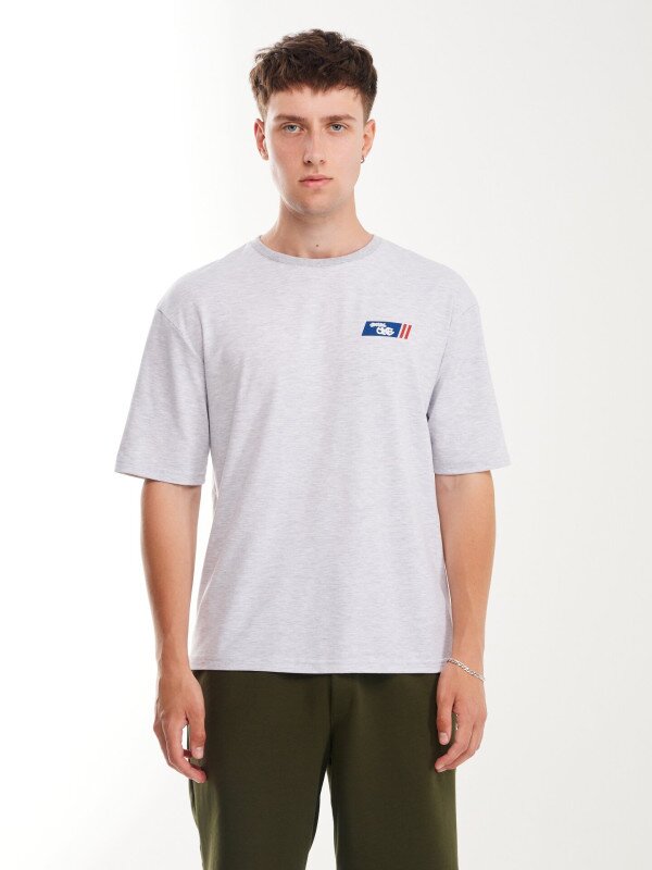 Футболка з принтом чоловіча LAWA P-MB02364 S Сірий меланж shop (2000999608636)  Фото №1