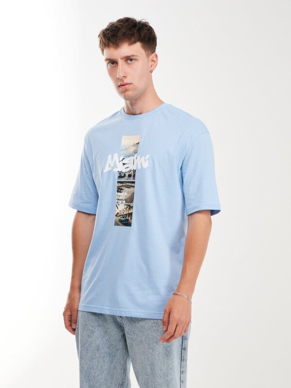 Футболка з принтом чоловіча LAWA P-MB02380 S Блакитний shop (2000999620645)  Фото №1