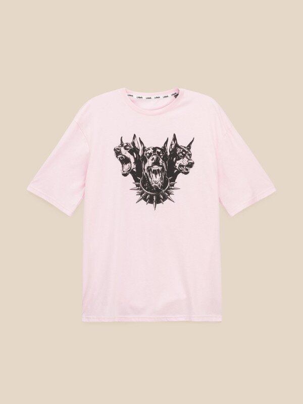 Футболка з принтом чоловіча LAWA P-MB02382 2XL Рожевий shop (2000999610332)  Фото №0
