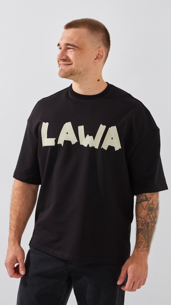 Футболка з принтом чоловіча LAWA P-MT02303 S Чорний shop (2000999170393)  Фото №0