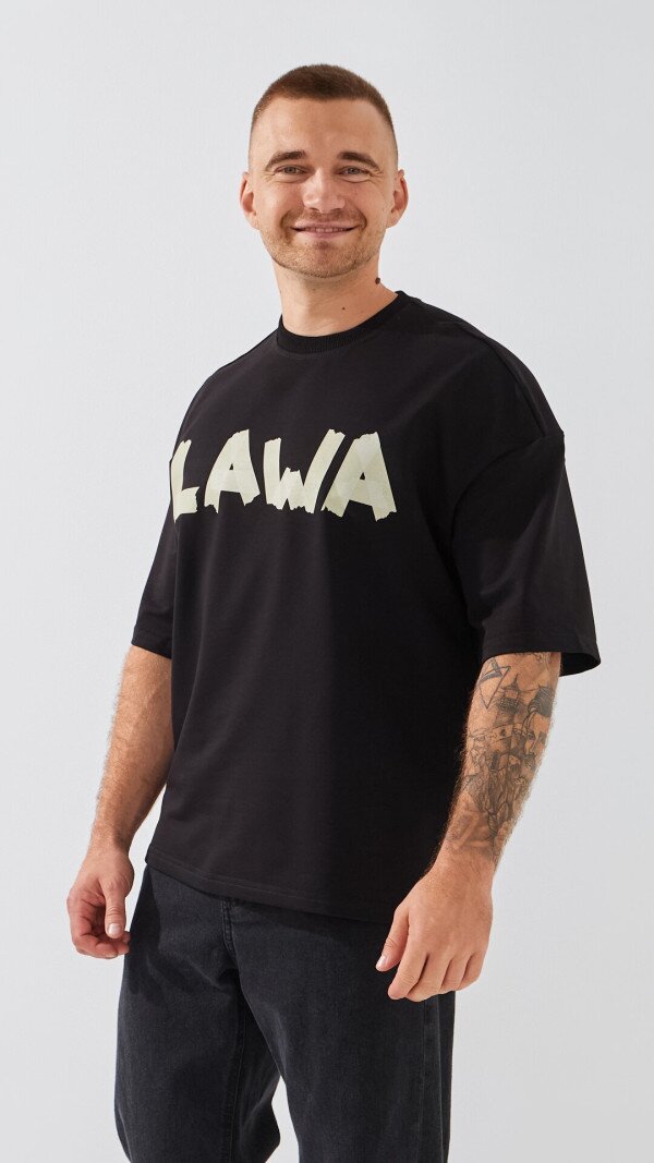 Футболка з принтом чоловіча LAWA P-MT02303 S Чорний shop (2000999170393)  Фото №2
