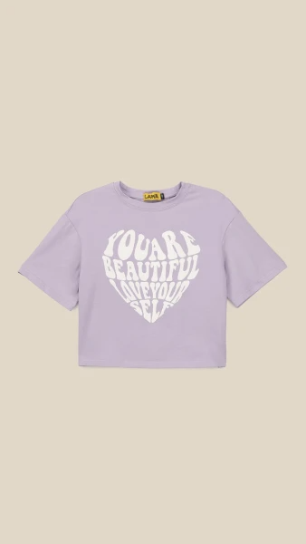 Футболка з принтом для дiвчинки LAWA P-GB02318 134 см Лавандовий shop (2000999292996)  Фото №5