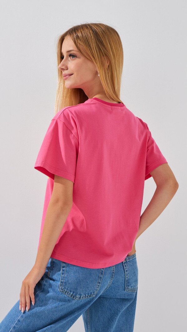 Футболка з принтом для дівчинки LAWA P-GB02322 134 см Рожевий shop (2888000008671)  Фото №5