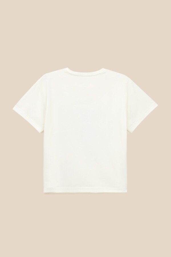 Футболка з принтом для дiвчинки LAWA P-GB02353 140 см Молочний shop (2000999633355)  Фото №6