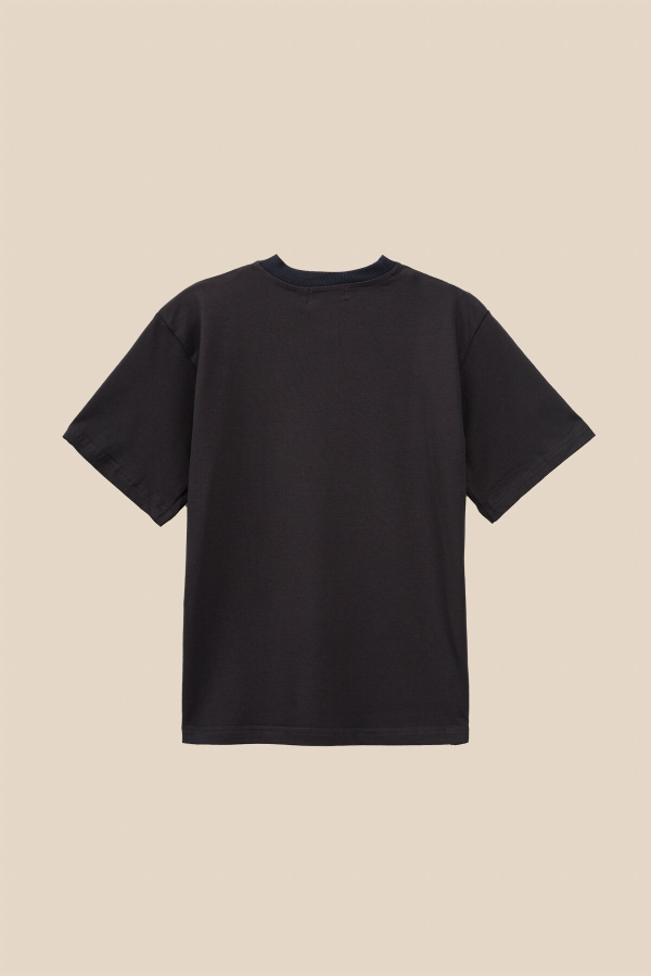 Футболка з принтом для хлопчика LAWA P-BB02305 134 см Графітовий shop (2000990894717)  Фото №4