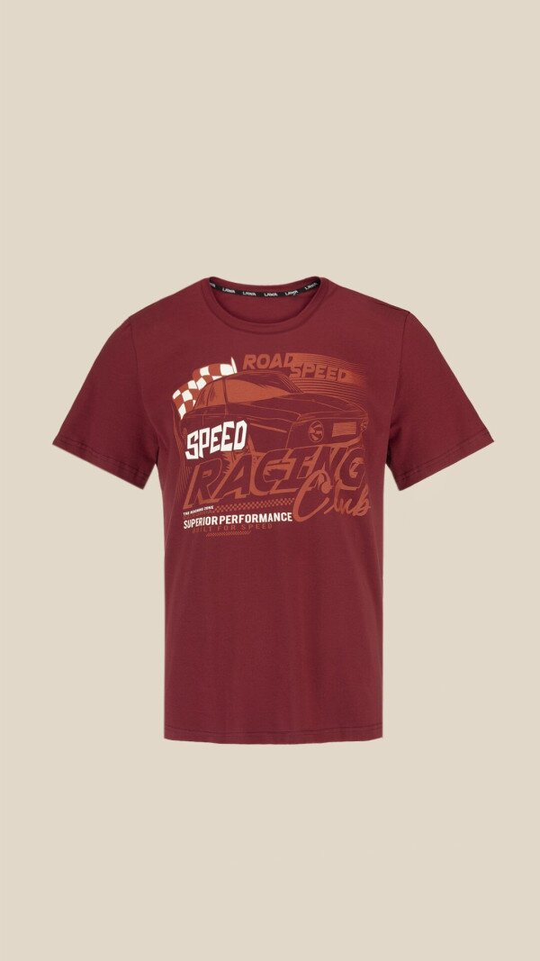 Футболка з принтом Road Speed чоловіча LAWA P-MB02340 L Бордовий shop (2000999182532)  Фото №0
