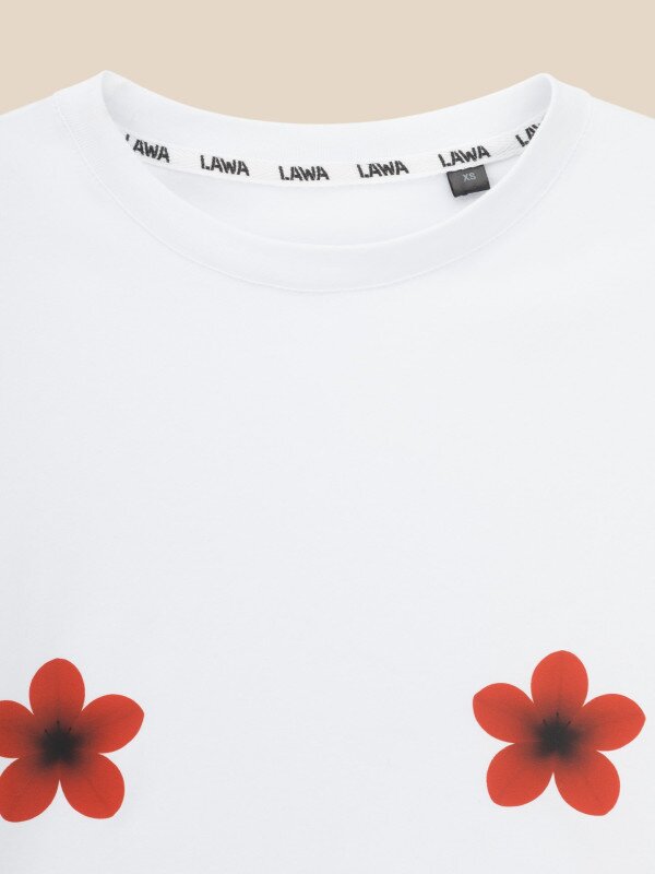Футболка з принтом жіноча LAWA P-WB02420 M Білий shop (2000999618239)  Фото №1