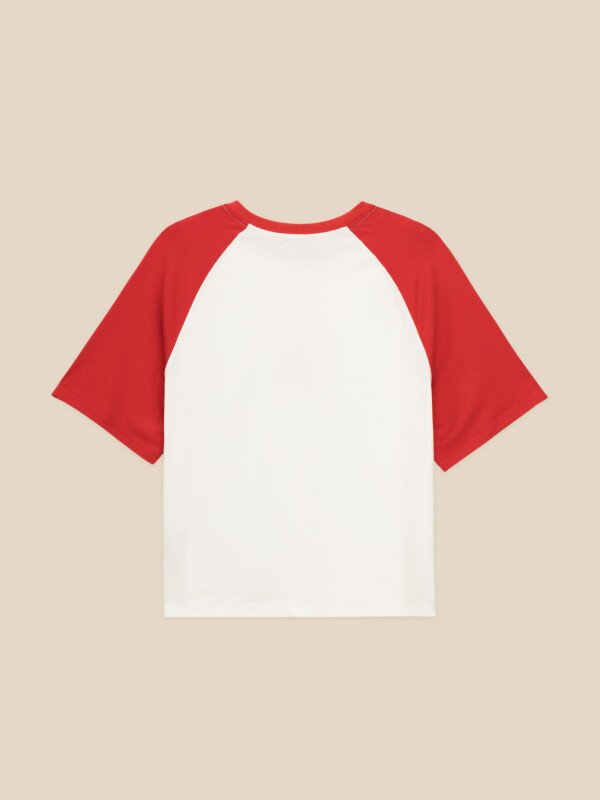 Футболка з принтом жіноча LAWA P-WB02425 L Молочно-червоний shop (2000999641824)  Фото №3