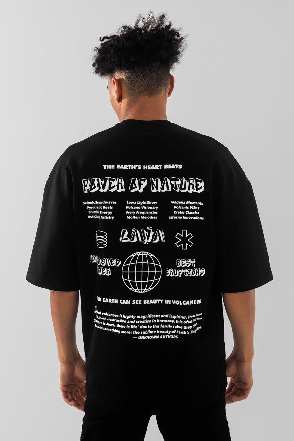 Футболка з принтом чоловіча LAWA P-MT02302 XL Чорний shop (2000990798596)  Фото №1