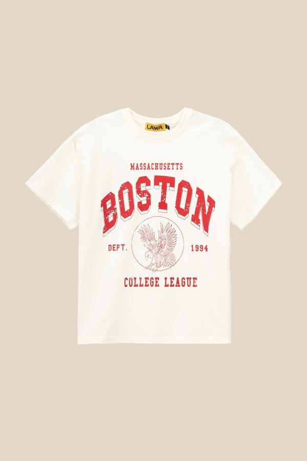 Футболка з принтом для дівчинки LAWA P-GB02304 128 см Молочний shop (2000990873378)  Фото №0