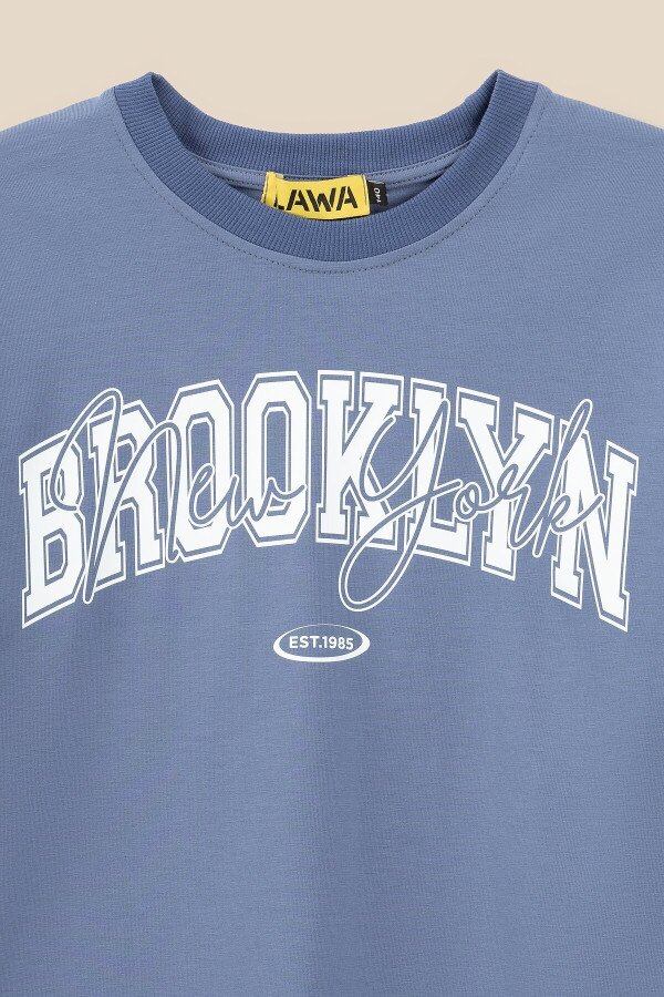 Футболка з принтом для хлопчика LAWA P-BB02303 140 см Індіго shop (2000990873460)  Фото №1