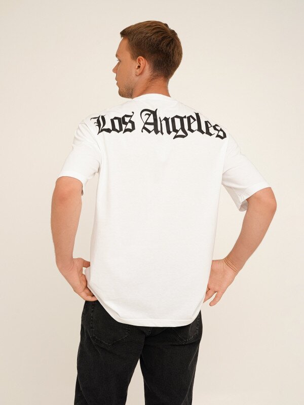 Футболка з принтом Los Angeles чоловіча LAWA P-MB02303 2XL Білий shop (2000990540621)  Фото №2