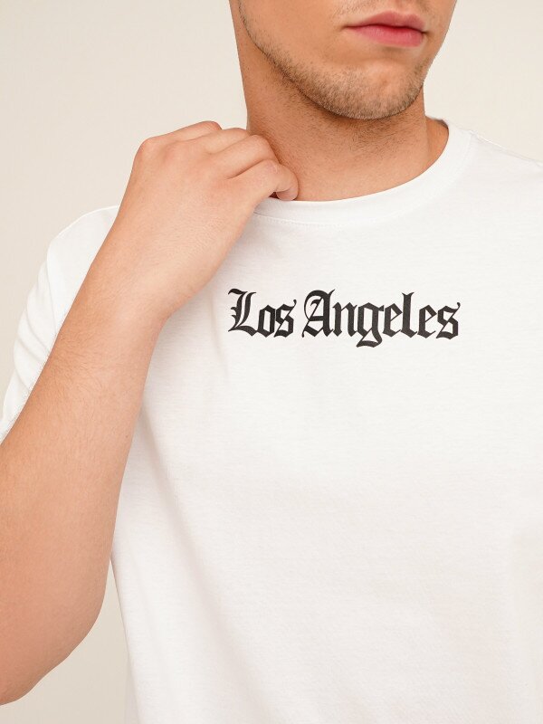 Футболка з принтом Los Angeles чоловіча LAWA P-MB02303 2XL Білий shop (2000990540621)  Фото №5