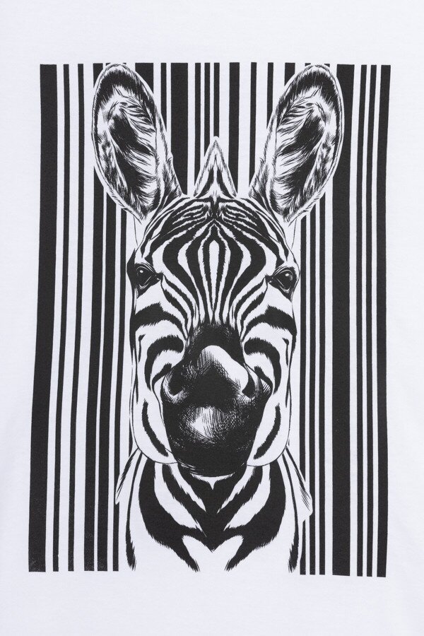 Футболка з принтом жіноча LAWA CTM P-WB02308 Zebra XS Білий shop (2000989893721)  Фото №6