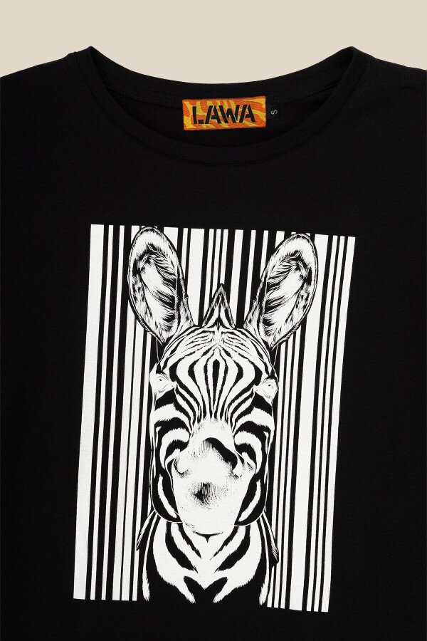 Футболка з принтом жіноча LAWA CTM P-WB02319 Black Zebra XS Чорний shop (2000989924845)  Фото №7