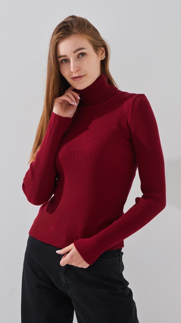 Гольф однотонний жіночий LAWA WBC12262 L/XL Бордовий shop (2000999284229)  Фото №1