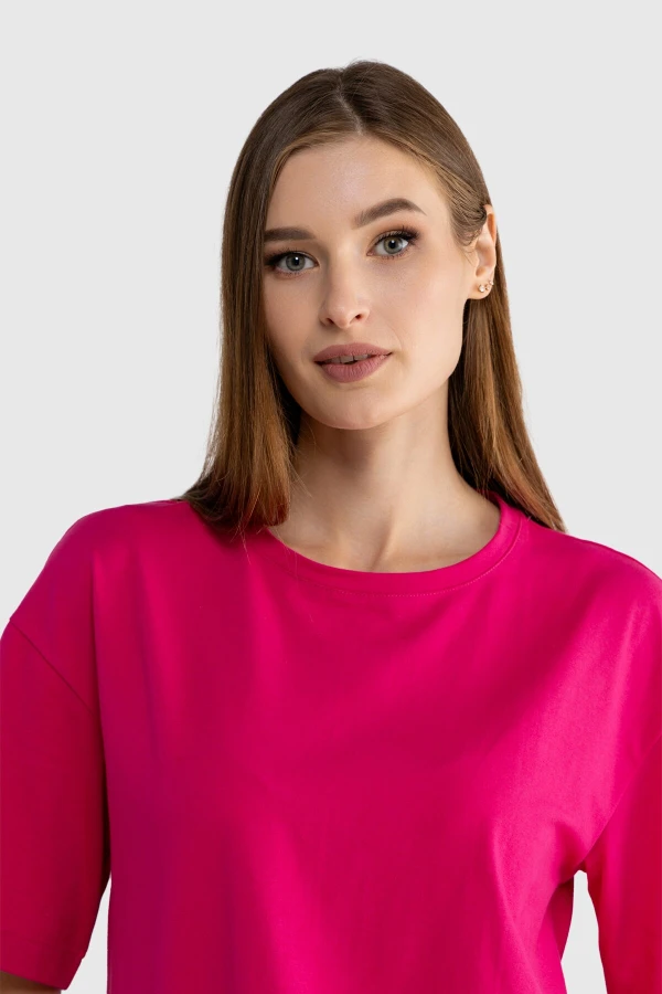 Костюм однотонний жіночий LAWA CTM WBC02312 футболка + шорти 2XS Малиновий shop (2000990628039)  Фото №2