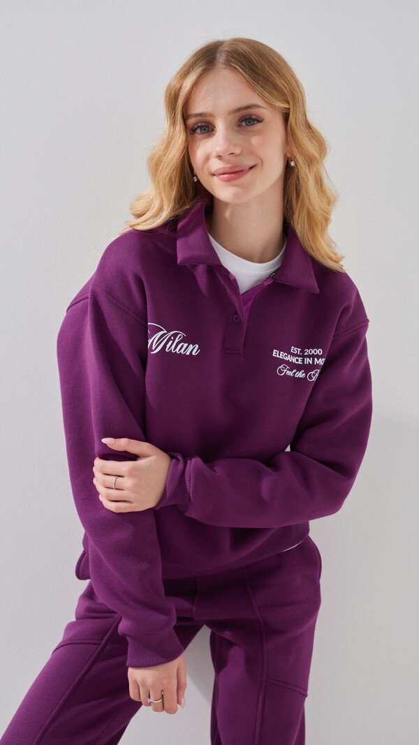 Костюм світшот+штани для дiвчинки LAWA P-GT02303 134 см Фіолетовий shop (2000999382932)  Фото №2