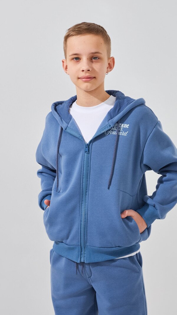 Костюм толстовка+штани з принтом для хлопчика LAWA P-BT02302 134 см Синій shop (2888000025456)  Фото №3
