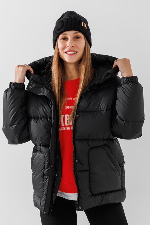 Куртка однотонна жіноча LAWA WBC02420 S Чорний shop (2000990830197)  Фото №1