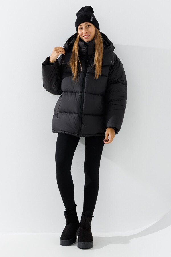 Куртка однотонна жіноча LAWA WBC02422 M/L Чорний shop (2000990806604)  Фото №3