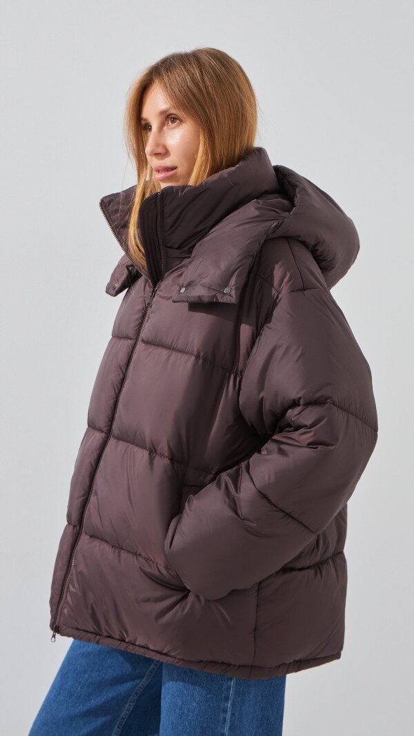 Куртка однотонна жіноча LAWA WBC02422 XL/2XL Коричневий  Фото №4