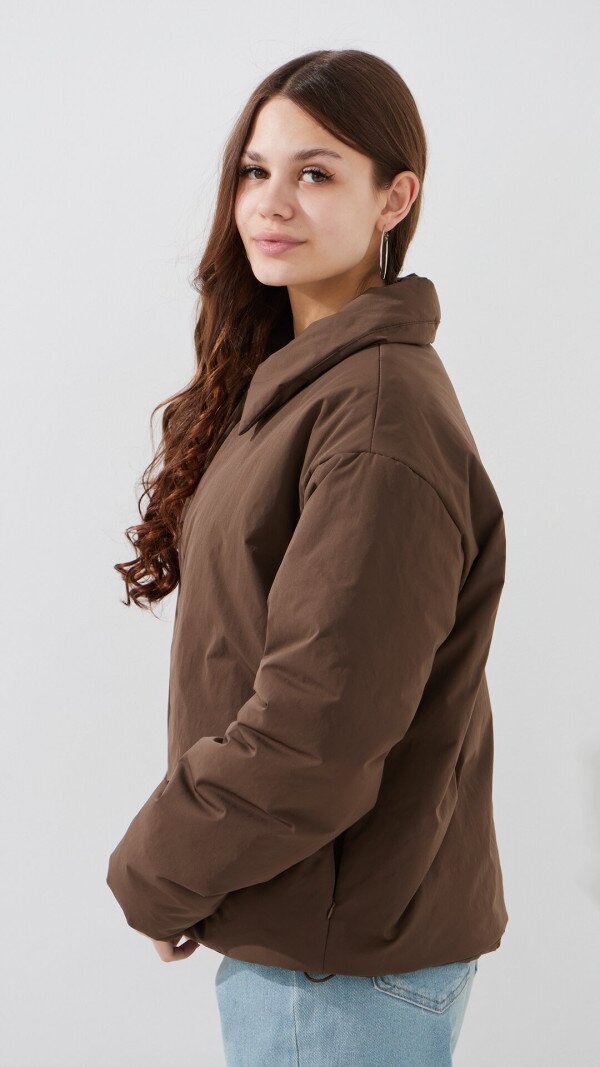 Куртка однотонна жіноча LAWA WBC02477 XS Коричневий shop (2000999500510)  Фото №4