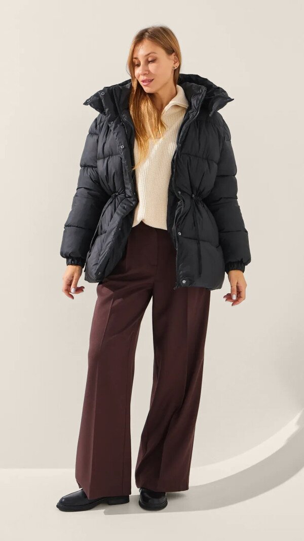 Куртка однотонна жіноча LAWA WBC02480 2XL Чорний shop (2888000016058)  Фото №1