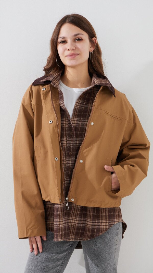 Куртка однотонна жіноча LAWA WBC02493 S Бежевий shop (2000999466878)  Фото №3