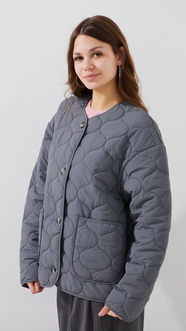 Куртка однотонна жіноча LAWA WBC02500 XS Сірий shop (2000999470721)  Фото №4