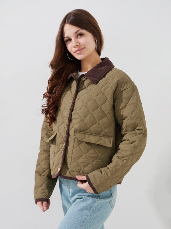 Куртка-сорочка однотонна жіноча LAWA WBC02488 2XL Хакі shop (2000999500503)  Фото №2