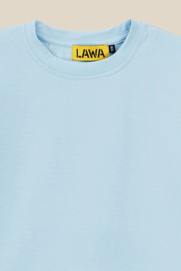 Лонгслів однотонний для дівчинки LAWA GBC02303 122 см Блакитний shop (2000991043435)  Фото №7