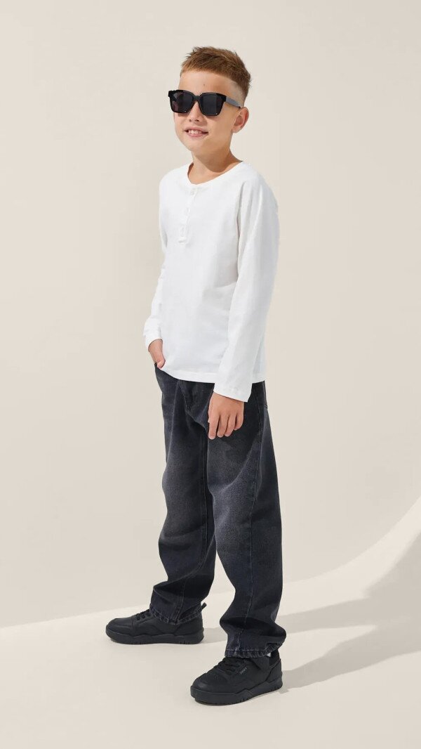 Лонгслів однотонний для хлопчика LAWA BBC02303 122 см Молочний shop (2000999197444)  Фото №3