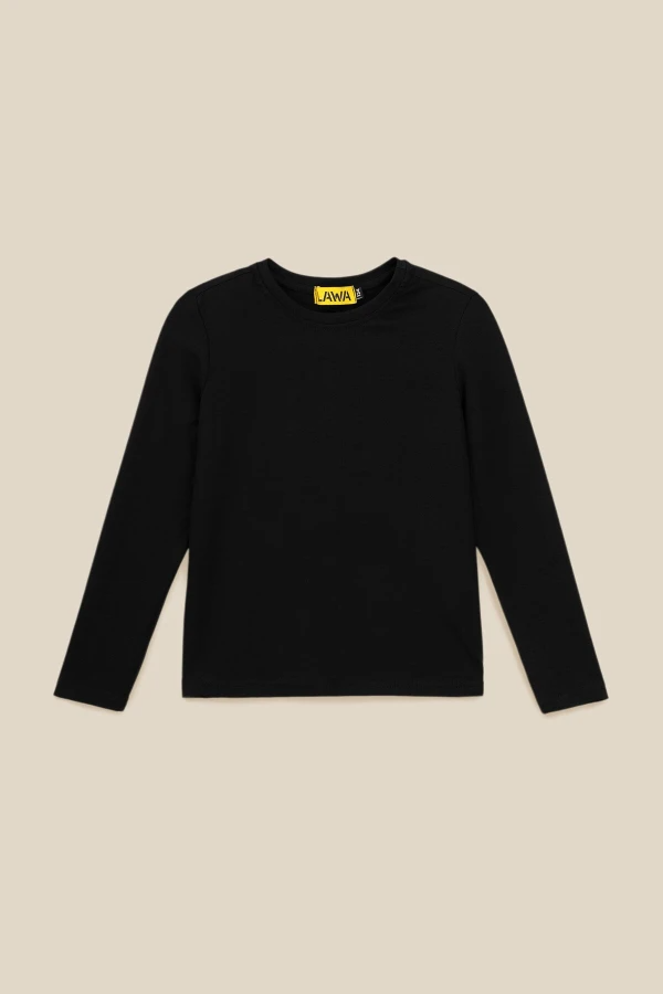 Лонгслів однотонний для хлопчика LAWA BBC02316 164 см Чорний shop (2888000018632)  Фото №4