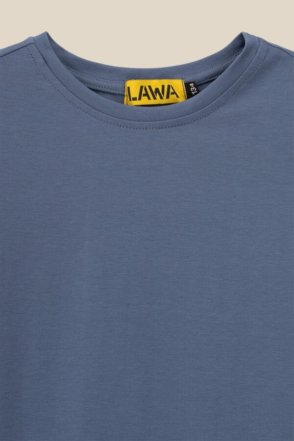 Лонгслів однотонний для хлопчика LAWA BBC02316 158 см Індіго shop (2000999152214)  Фото №5