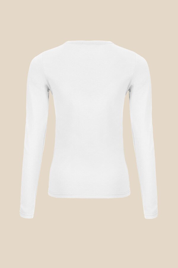 Лонгслів однотонний жіночий LAWA WBC02348 3XL Білий shop (2888000005045)  Фото №2