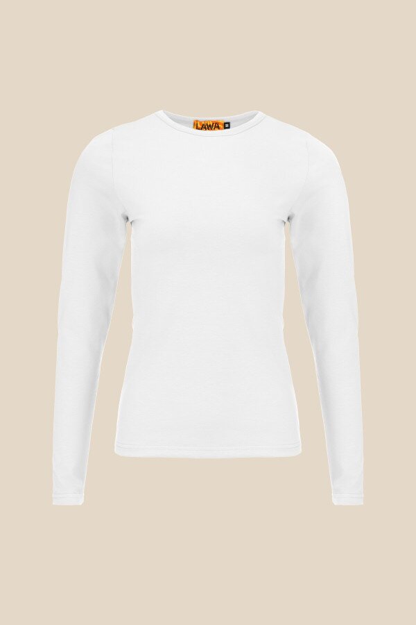 Лонгслів однотонний жіночий LAWA WBC02348 XL Білий shop (2000990404794)  Фото №5