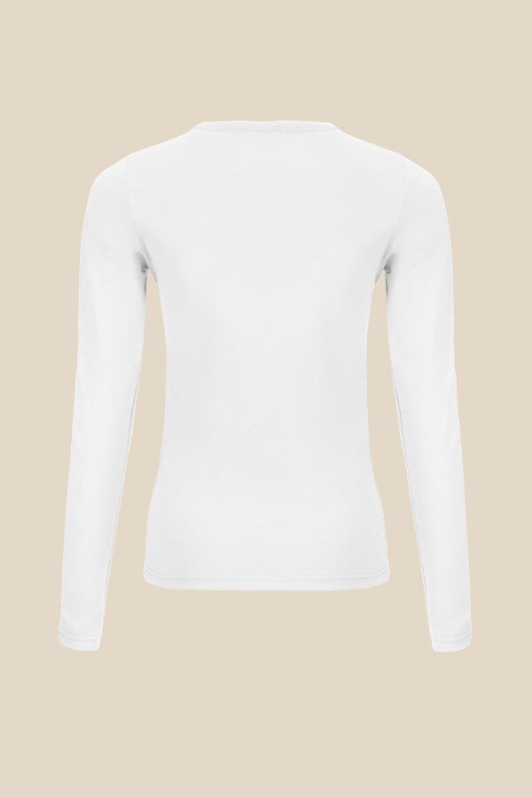 Лонгслів однотонний жіночий LAWA WBC02348 XL Білий shop (2000990404794)  Фото №6