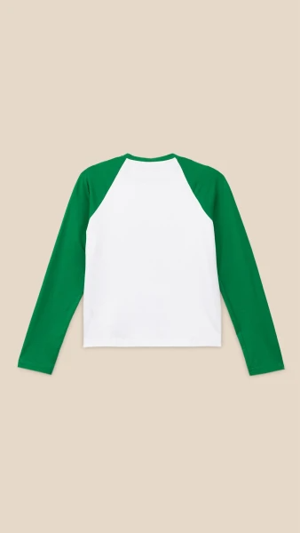 Лонгслів з принтом для дівчинки LAWA P-GB02335 158 см Біло-зелений shop (2000999301087)  Фото №0