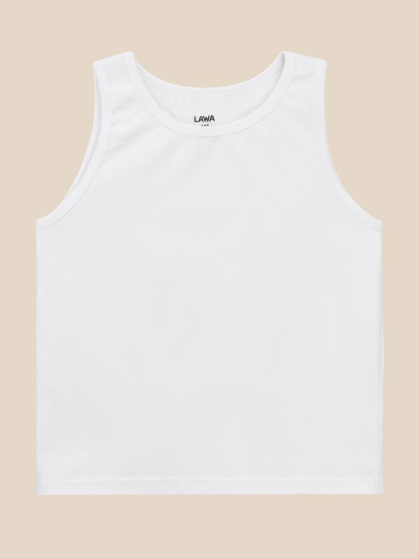 Майка однотонна для хлопчика LAWA BBC02359 146 см Білий shop (2000999636233)  Фото №0