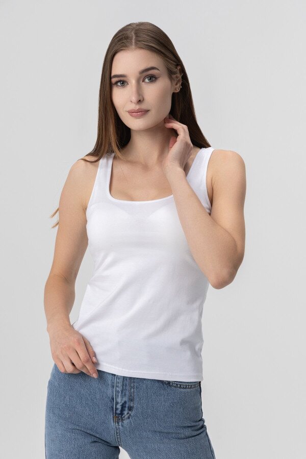 Майка однотонна жіноча LAWA CTM WBC02329 L Білий shop (2000990096050)  Фото №0